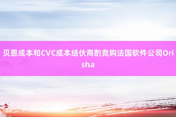 贝恩成本和CVC成本结伙商酌竞购法国软件公司Orisha