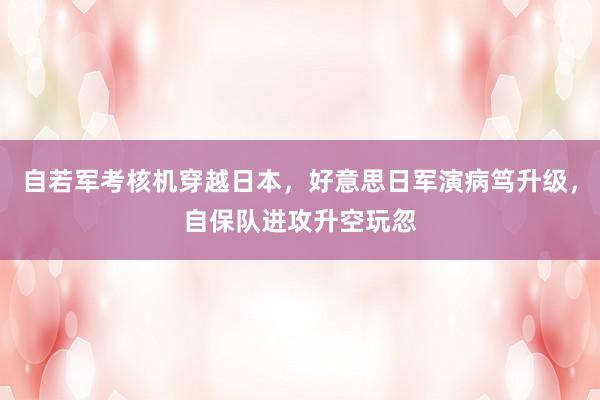 自若军考核机穿越日本，好意思日军演病笃升级，自保队进攻升空玩忽